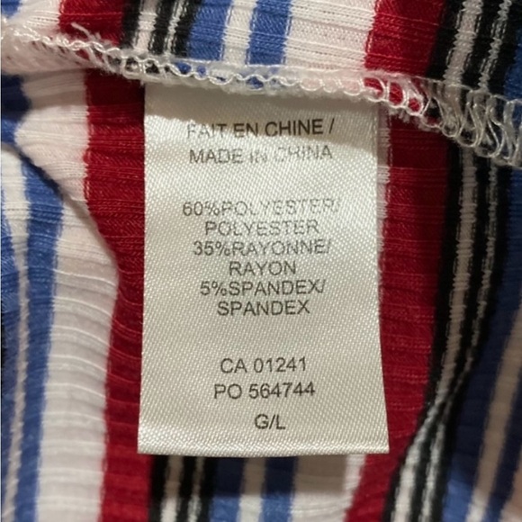 Twik by Simons, Striped Sleeveless Dress - Red, Blue, Black, Large - Picture 8 of 9